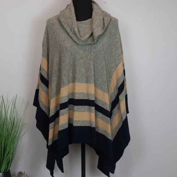 BCBG Grey "Wynona" poncho One Size - Picture 1 of 5